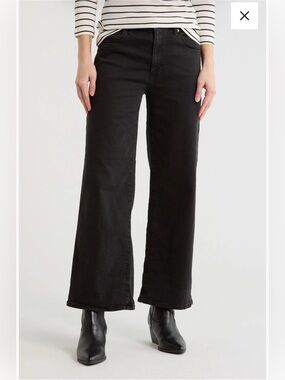 AG Women’s Cherise Crop Wide Leg Jeans (Altered Black) Size 29 NWT$225